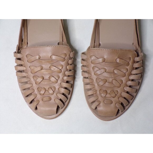 🆕NISOLO Huarache Moccasins Loafers Shoes Cushioned Almond (Tan) Leather 6.5 - Picture 10 of 14